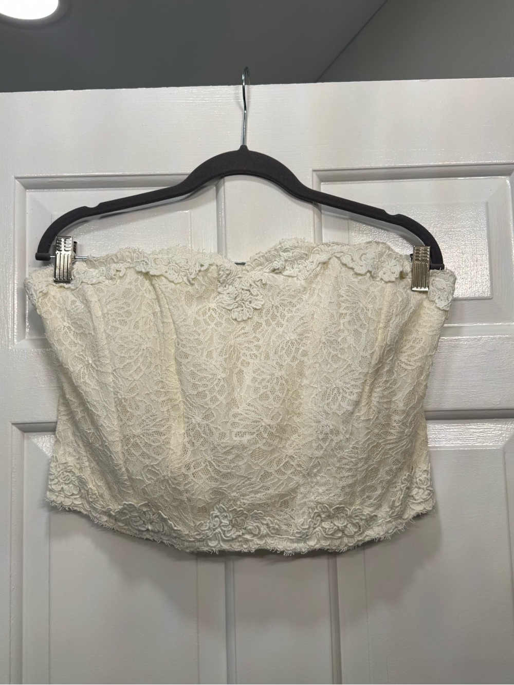 LoveShackFancy Arno Bustier in Antique White